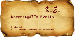 Keresztyén Evelin névjegykártya